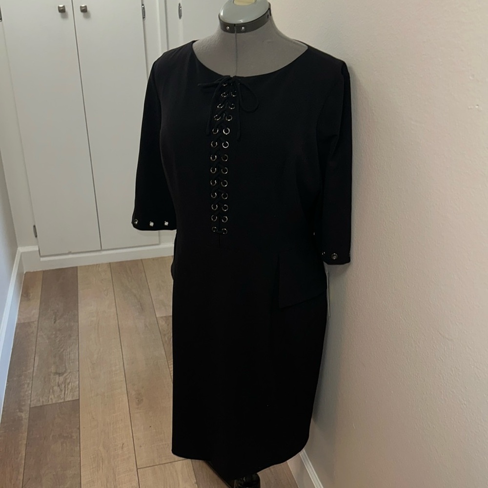 Black Alex Marie Peolum Dress